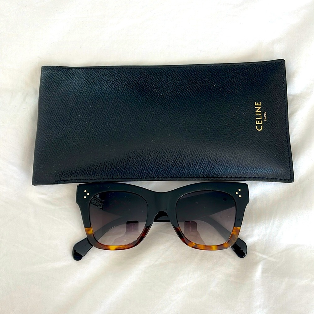 CELINE EYEWEAR
Oversized cat-eye tortoiseshell acetate sunglasses
